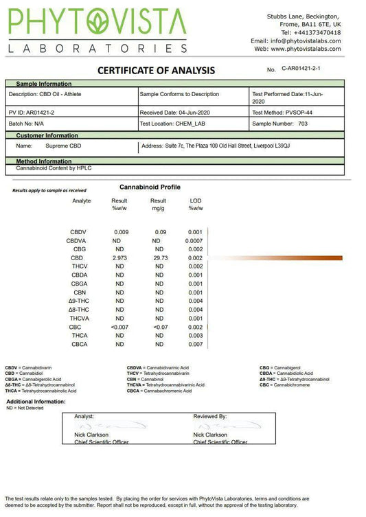 Supreme CBD 1000mg Broad Spectrum Cherry CBD Oil - 30ml