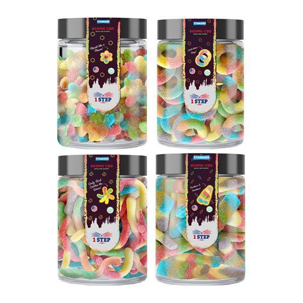 1 Step CBD Standard Neon Gummies 600mg (200g) (BUY 1 GET 1 FREE) - remedykartelcbd1stop