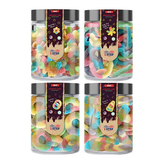 1 Step CBD Max Neon Gummies 1000mg (200g) (BUY 1 GET 1 FREE) - remedykartelcbd1stop
