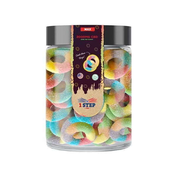 1 Step CBD Max Neon Gummies 2000mg (400g) (BUY 1 GET 1 FREE) - remedykartelcbd1stop