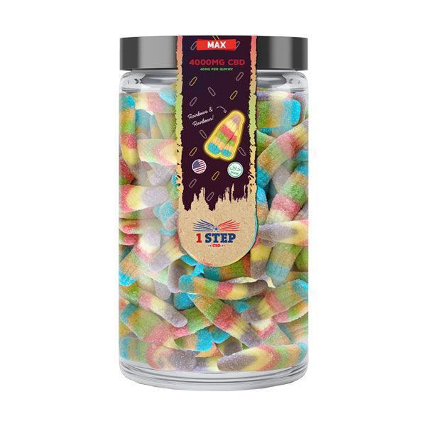 1 Step CBD Max Neon Gummies 4000mg (800g) (BUY 1 GET 1 FREE) - remedykartelcbd1stop