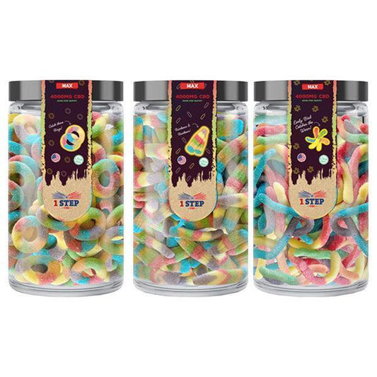 1 Step CBD Max Neon Gummies 4000mg (800g) (BUY 1 GET 1 FREE) - remedykartelcbd1stop