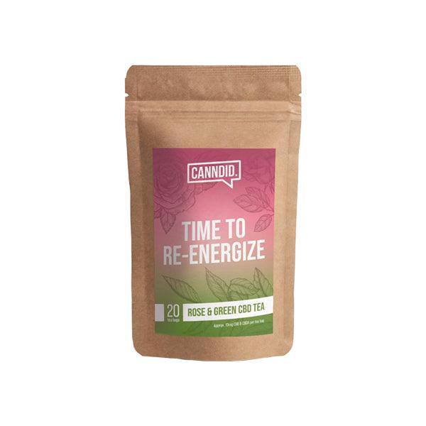Canndid 200mg CBD Rose & Green Tea Bags - 20 Bags (Plus Free Pack Of 500mg Canndid Gummies) - remedykartelcbd1stop