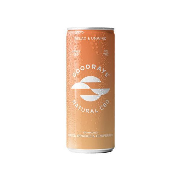 Goodrays 30mg CBD Blood Orange & Grapefruit Seltzer 250ml - remedykartelcbd1stop