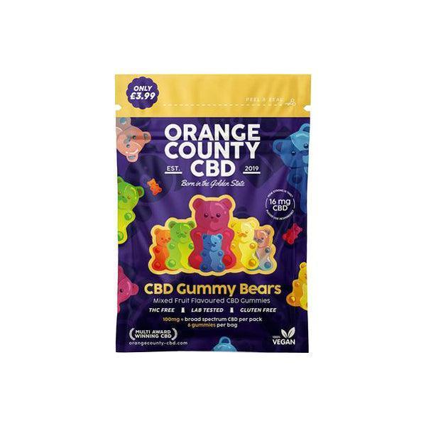 Orange County CBD 100mg Mini CBD Gummy Bears - 6 Pieces - remedykartelcbd1stop