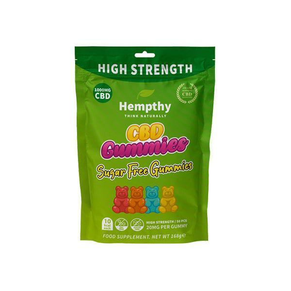 Hempthy 1000mg CBD Sugar Free Gummies - 50 Pieces - remedykartelcbd1stop