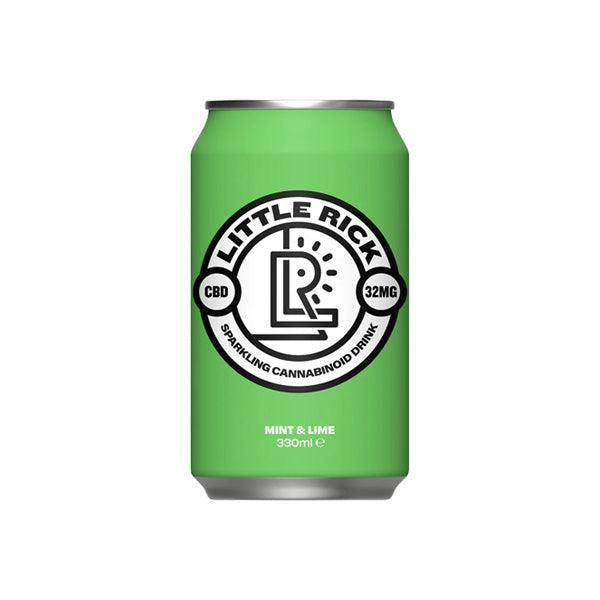 12 x Little Rick Drink 32mg CBD (+CBG) Sparkling 330ml Mint & Lime - remedykartelcbd1stop