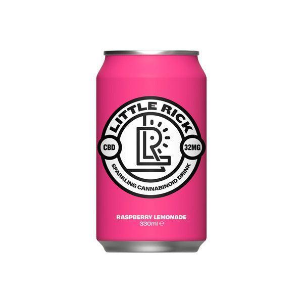 12 x Little Rick 32mg CBD (CBG) Sparkling 330ml Raspberry Lemonade - remedykartelcbd1stop