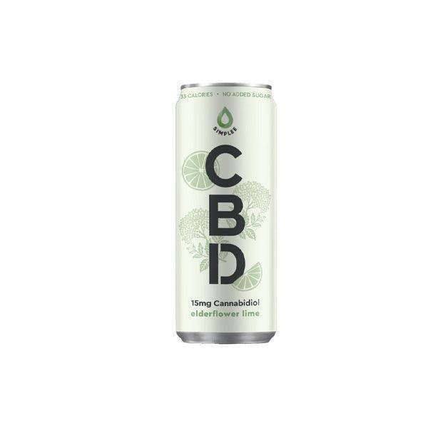 Simplee CBD Elderflower & Lime Lightly Sparkled Drink - 250ml - remedykartelcbd1stop