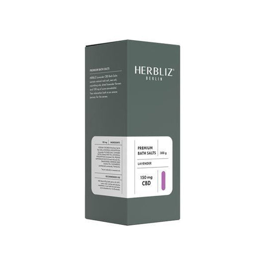 Herbliz 150mg CBD Premium Bath Salts - 300g - remedykartelcbd1stop