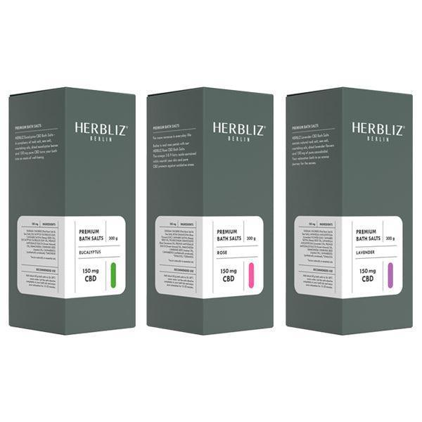 Herbliz 150mg CBD Premium Bath Salts - 300g - remedykartelcbd1stop
