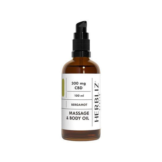 Herbliz 300mg CBD Massage & Body Oil - 100ml - remedykartelcbd1stop