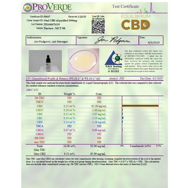 Equilibrium CBD Coffee Shot Drops 1000mg CBD Oil 10ml - remedykartelcbd1stop