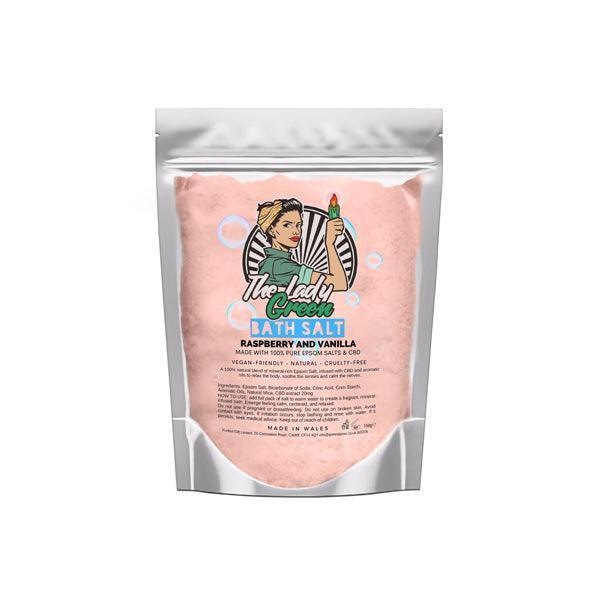 Lady Green 50mg CBD Raspberry & Vanilla Bath Salts - 500g - remedykartelcbd1stop