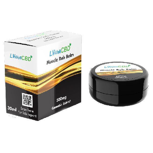 LVWell CBD 500mg 30ml Muscle Rub Balm - remedykartelcbd1stop