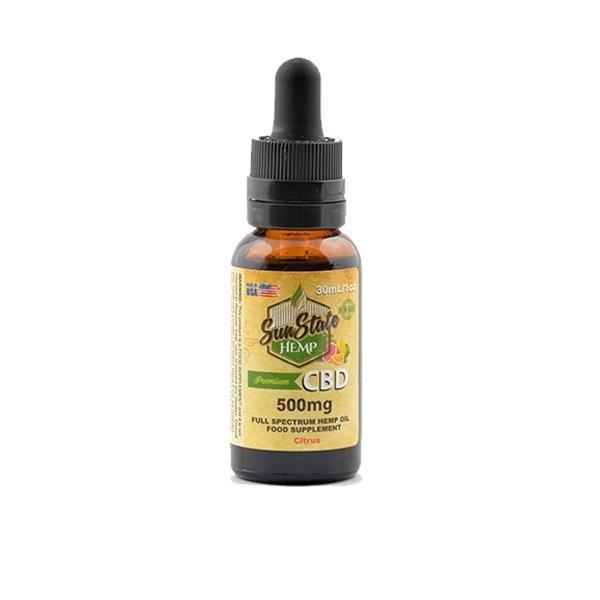 Sun State Hemp 500mg CBD Full Spectrum Tincture Oil 30ml - remedykartelcbd1stop