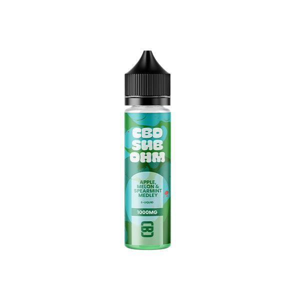 CBD Sub Ohm 1000mg CBD E-liquid 50ml (70VG/30PG) (BUY 1 GET 2 FREE) - remedykartelcbd1stop