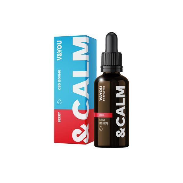 V&YOU &Calm CBD Oil Drops 1500mg CBD Oil 30ml - remedykartelcbd1stop