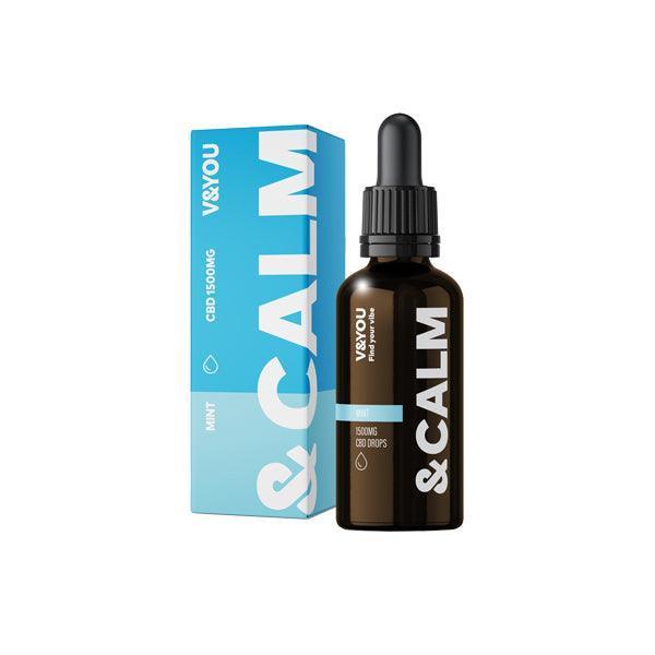 V&YOU &Calm CBD Oil Drops 1500mg CBD Oil 30ml - remedykartelcbd1stop