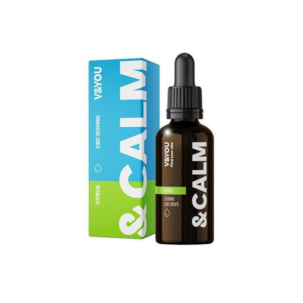 V&YOU &Calm CBD Oil Drops 1500mg CBD Oil 30ml - remedykartelcbd1stop