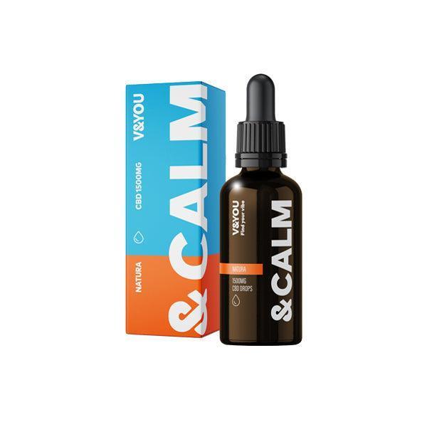 V&YOU &Calm CBD Oil Drops 1500mg CBD Oil 30ml - remedykartelcbd1stop