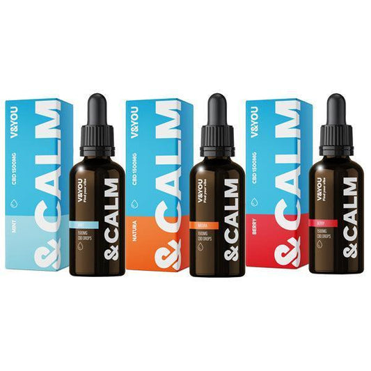 V&YOU &Calm CBD Oil Drops 1500mg CBD Oil 30ml - remedykartelcbd1stop