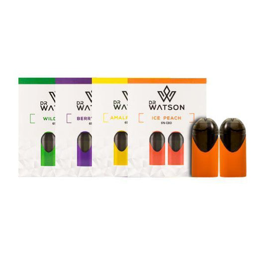 Dr Watson 120mg CBD Vape Kit Pods x 2 - remedykartelcbd1stop