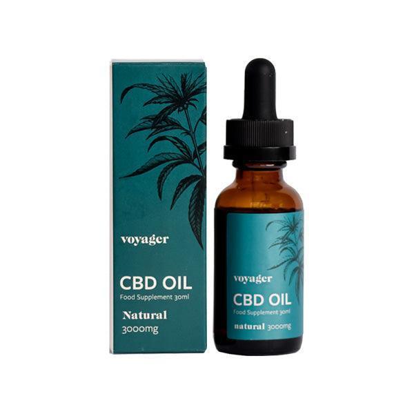 Voyager 3000mg CBD Natural Oil - 30ml - remedykartelcbd1stop