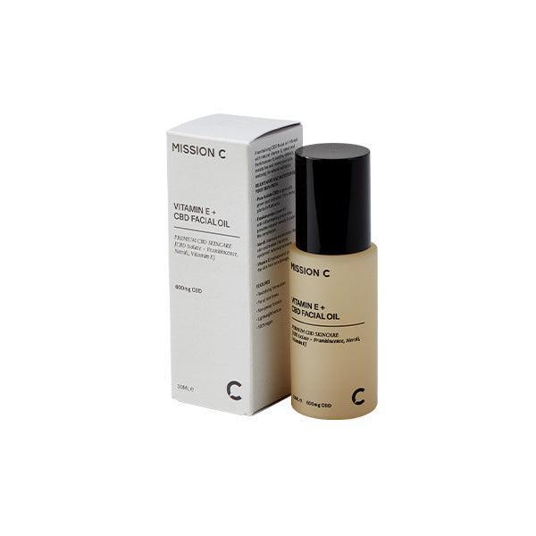 Mission C Vitamin E + 600mg CBD Facial Oil - 30ml - remedykartelcbd1stop