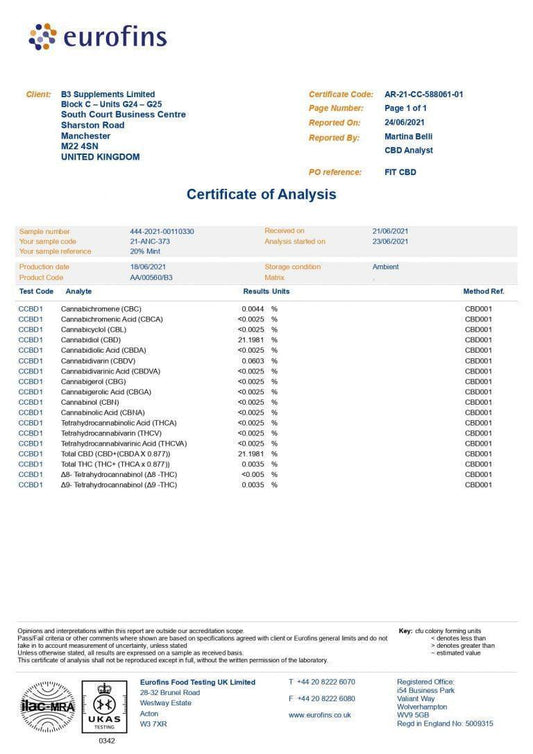 Fit CBD 6000mg CBD Spearmint Perform Pro CBD Oil 30ml - remedykartelcbd1stop