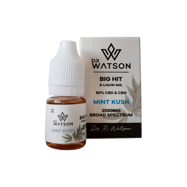 Dr Watson Big Hit 2500mg CBD & CBG E-liquid 5ml - remedykartelcbd1stop