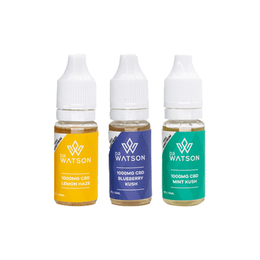 Dr Watson 1000mg Full Spectrum CBD E-liquid 10ml - remedykartelcbd1stop