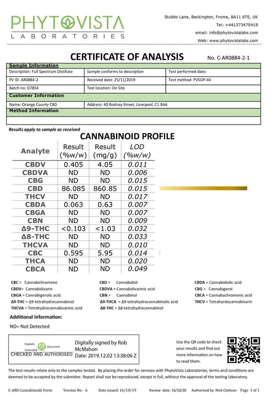 Orange County CBD 1000mg E-Liquid Booster Shot 10ml - remedykartelcbd1stop