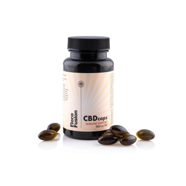 Flora Fusion 600mg CBD Immune Support Capsules - 60 Caps - remedykartelcbd1stop
