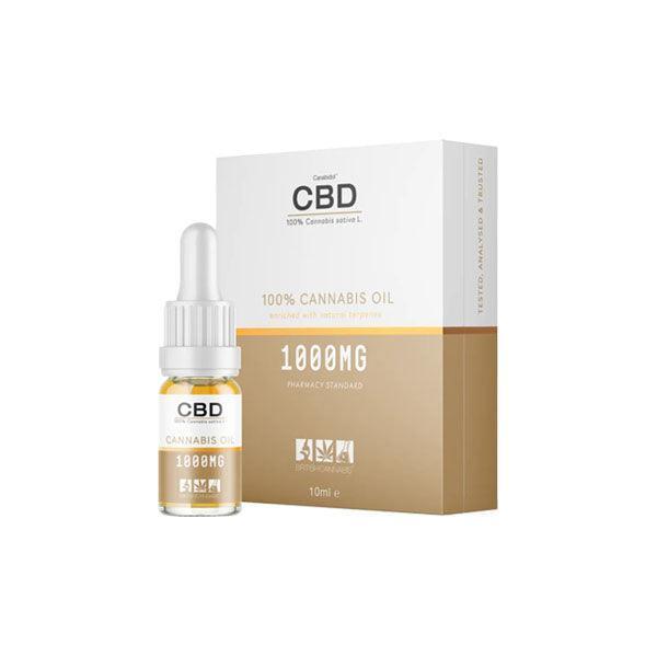 CBD by British Cannabis 1000mg CBD Cannabis Oil - 10ml - remedykartelcbd1stop