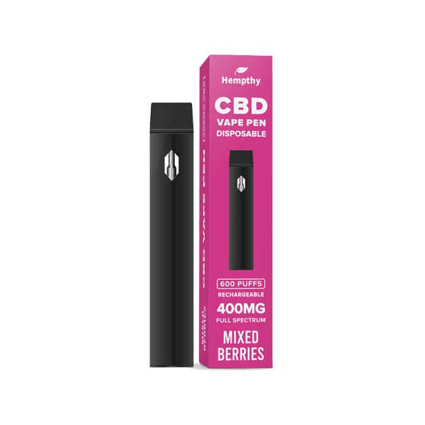 Hempthy 400mg CBD Disposable Vape Pen 600 Puffs - remedykartelcbd1stop