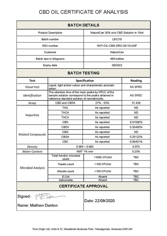 Naturecan 30% 3000mg CBD Broad Spectrum MCT Oil 10ml - remedykartelcbd1stop