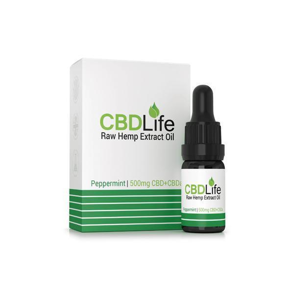 CBDLife 500mg CBD + CBDa Raw Hemp Extract Oil 10ml - remedykartelcbd1stop