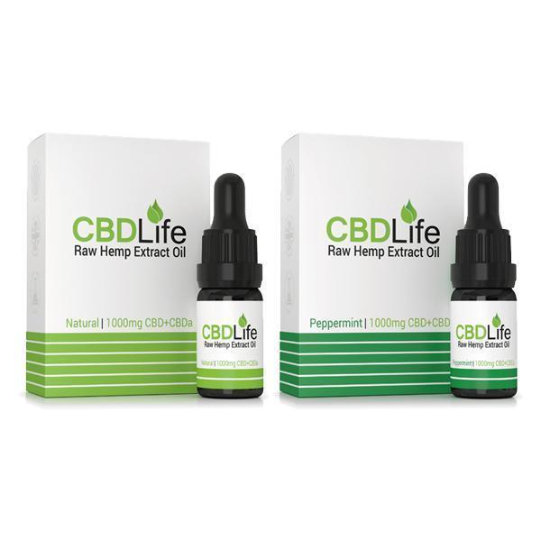 CBDLife 1000mg CBD + CBDa Raw Hemp Extract Oil 10ml - remedykartelcbd1stop