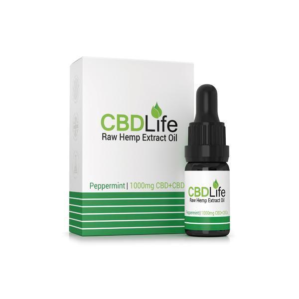 CBDLife 1000mg CBD + CBDa Raw Hemp Extract Oil 10ml - remedykartelcbd1stop