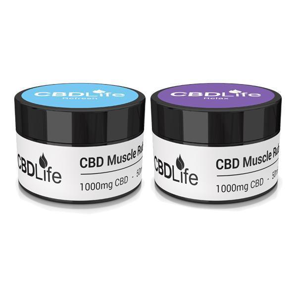 CBDLife 1000mg CBD Muscle Rub 50ml - remedykartelcbd1stop