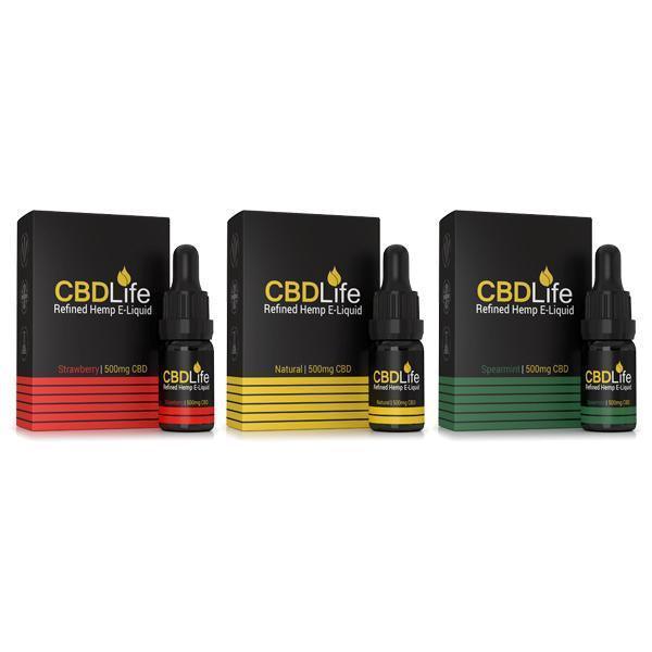 CBDLife Broad Spectrum 500mg CBD 10ml E-Liquid (70VG/30PG) - remedykartelcbd1stop