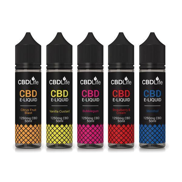 CBDLife 1250mg CBD 50ml E-Liquid (50VG/50PG) - remedykartelcbd1stop