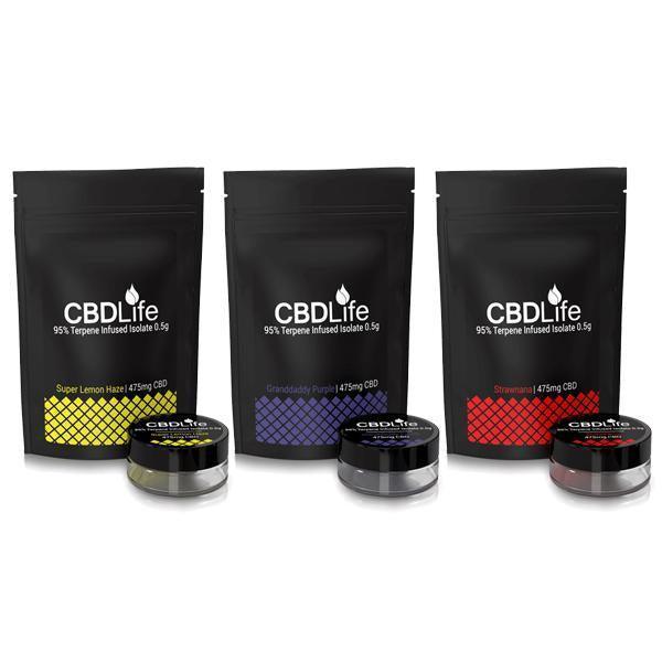 CBDLife 95% CBD Terpene Infused Isolate 0.5g - remedykartelcbd1stop
