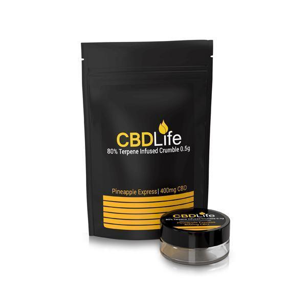 CBDLife 400mg CBD Terpene Infused Broad Spectrum Crumble 0.5g - remedykartelcbd1stop