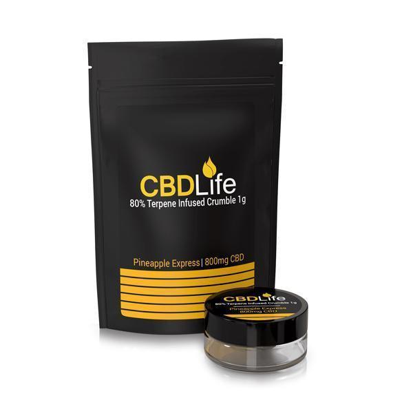 CBDLife 800mg CBD Terpene Infused Broad Spectrum Crumble 1g - remedykartelcbd1stop