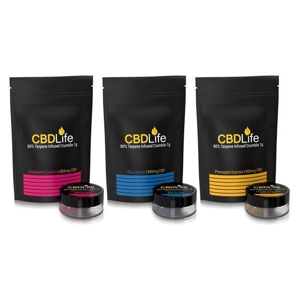 CBDLife 800mg CBD Terpene Infused Broad Spectrum Crumble 1g - remedykartelcbd1stop