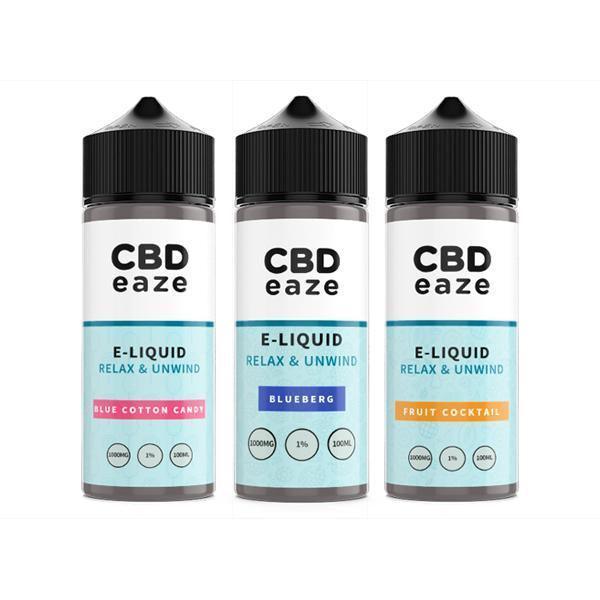 CBDeaze Broad Spectrum 1000mg CBD 100ml E-Liquid (70VG/30PG) - remedykartelcbd1stop