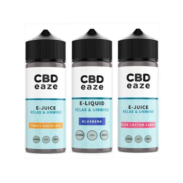 CBDeaze Broad Spectrum 2500mg CBD 100ml E-Liquid (70VG/30PG) - remedykartelcbd1stop