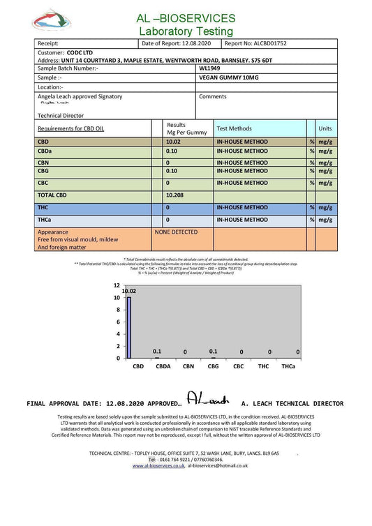 CBD Hit 100mg CBD Vegan Gummies 50g - remedykartelcbd1stop